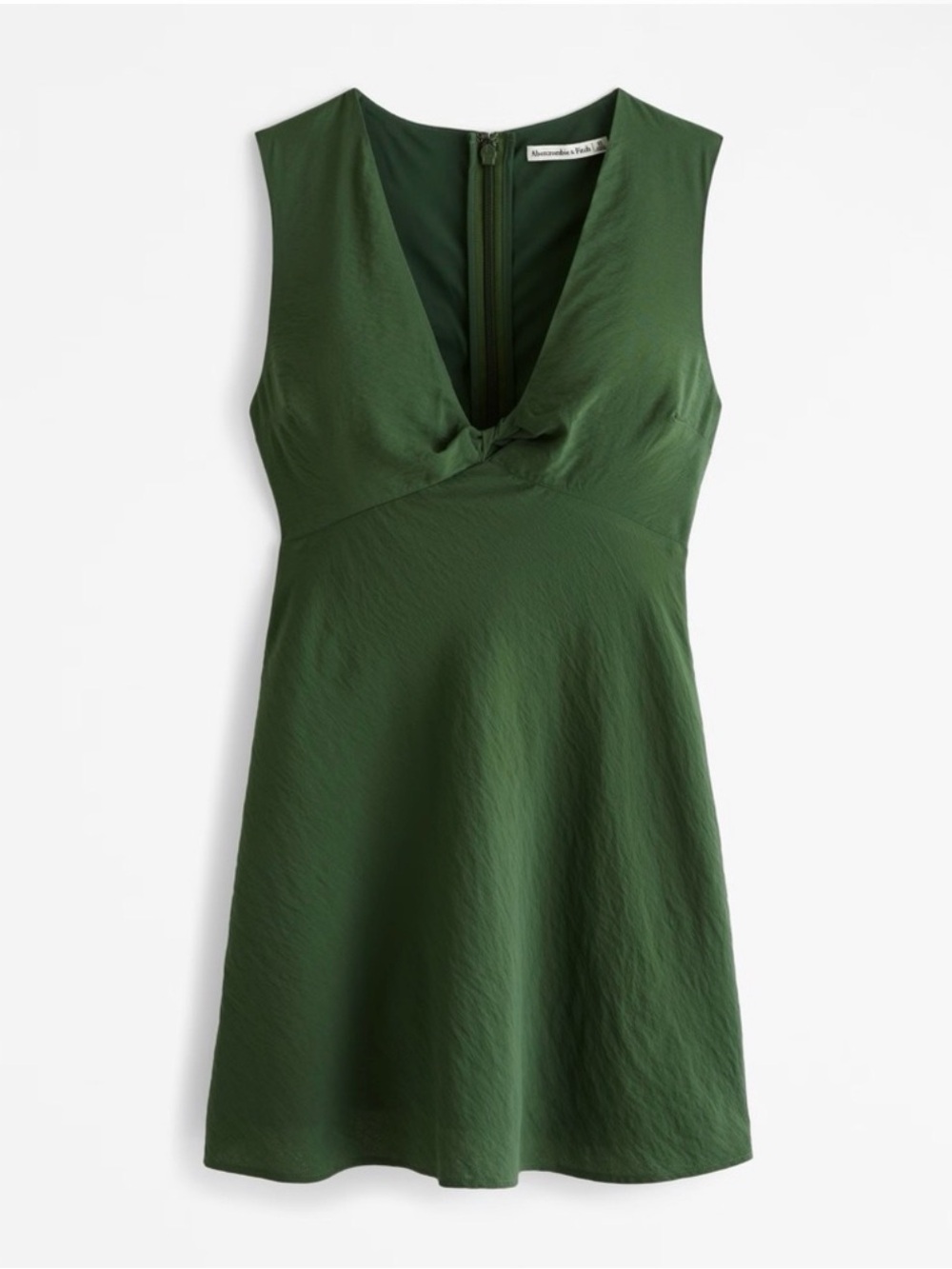 Abercrombie & Fitch Dark Green Sleeveless V-Neck Mini Dress